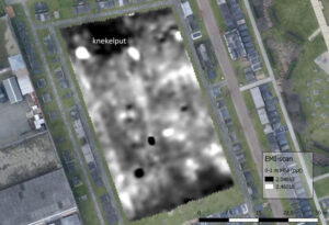 Opzoeking van knekelpunten op oude begraafplaats met behulp van elektromagnetische inductie